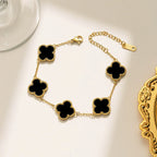 Anti-Tarnish Clover Gold Bracelet For Girls And Women