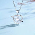 Anti-Tarnish American Diamond Studded Heart Themed Pendant