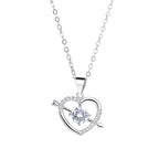 Anti-Tarnish American Diamond Studded Heart Themed Pendant