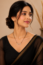 Anti-Tarnish American Diamond Infinity Gold Mangalsutra