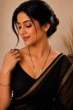 Anti-Tarnish American Diamond Infinity Gold Mangalsutra