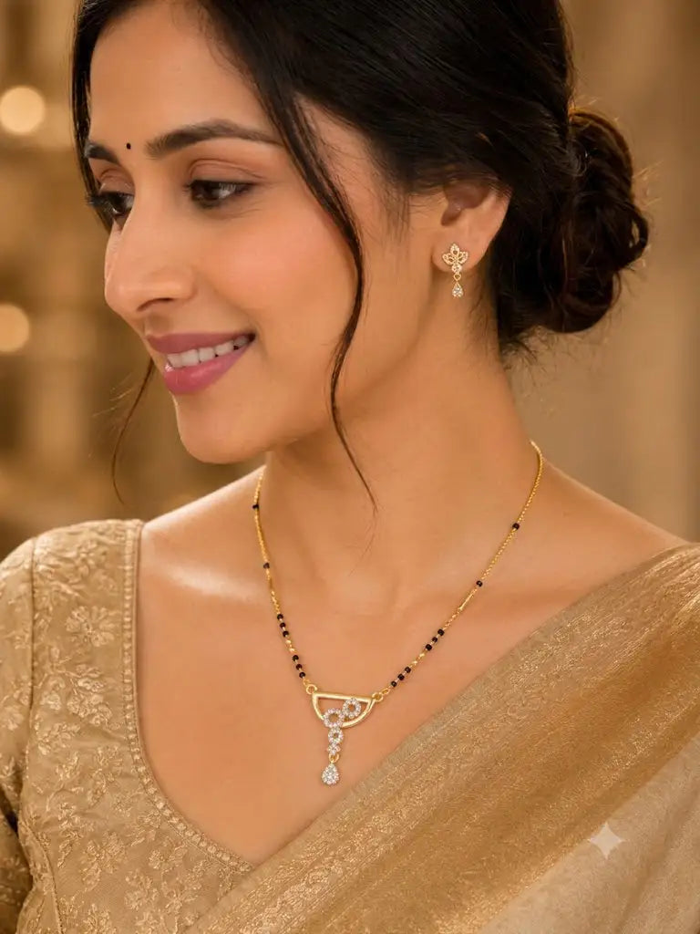 Anti-Tarnish American Diamond Infinity Grace Mangalsutra