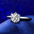 Anti Tarnish Solitaire Adjustable Silver Finger Ring
