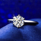 Anti Tarnish Solitaire Adjustable Silver Finger Ring