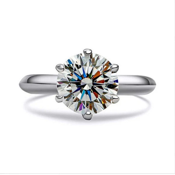 Anti Tarnish Solitaire Adjustable Silver Finger Ring