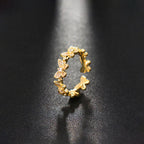 Anti Tarnish Butterfly Themed Adjustable Gold Finger Ring