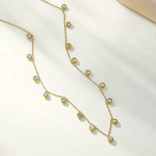 Anti Tarnish Geometrical Gold Plated Necklace