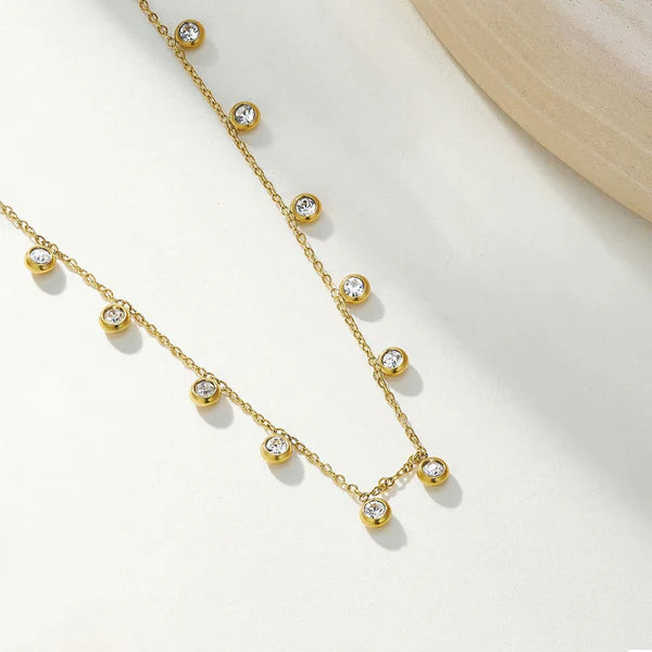 Anti Tarnish Geometrical Gold Plated Necklace