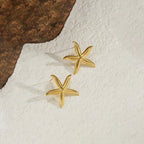 Anti Tarnish Star Shaped Stud Gold Plated Earrings