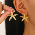 Anti Tarnish Star Shaped Stud Gold Plated Earrings
