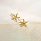 Anti Tarnish Star Shaped Stud Gold Plated Earrings