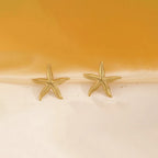 Anti Tarnish Star Shaped Stud Gold Plated Earrings