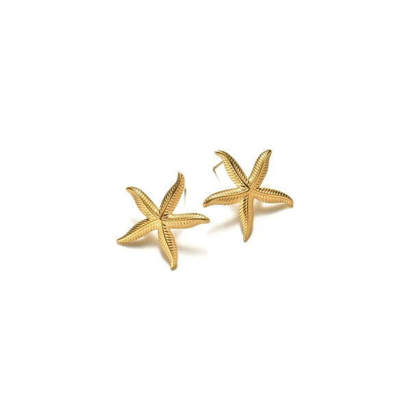 Anti Tarnish Star Shaped Stud Gold Plated Earrings