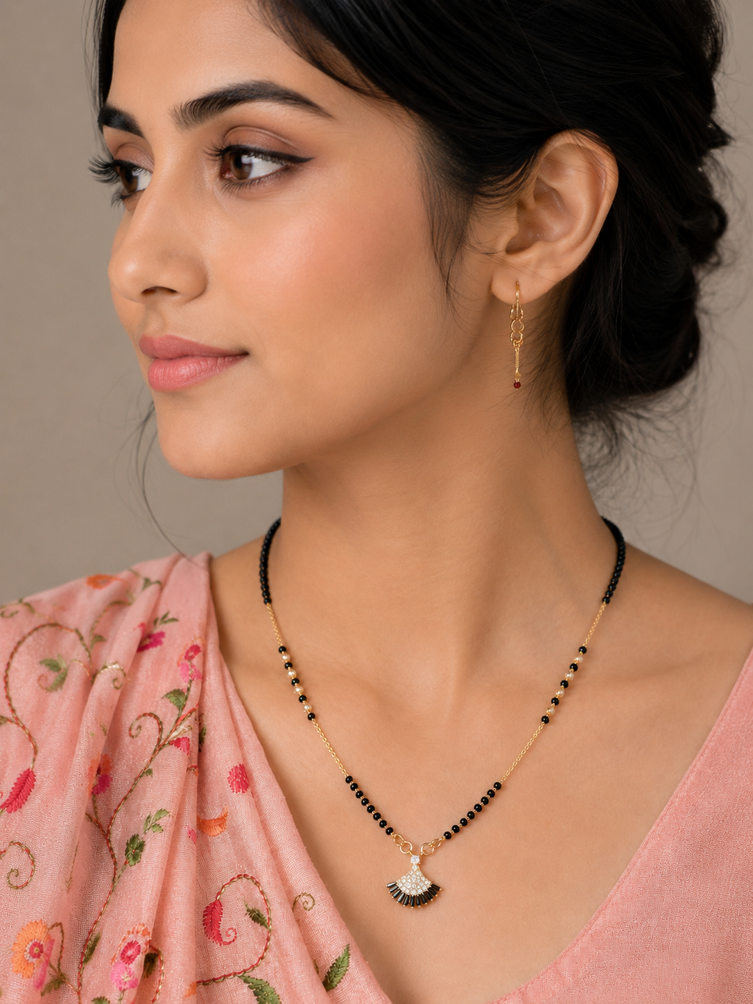 Anti-Tarnish Black Beads Mangalsutra