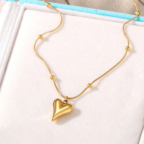 Anti Tarnish Gold Plated Heart Themed Pendant