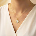 Luxn Gold Plated American Diamond Studded Evil Eye Themed Pendant