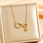 Anti-Tarnish Infinity American Diamond Gold Pendant
