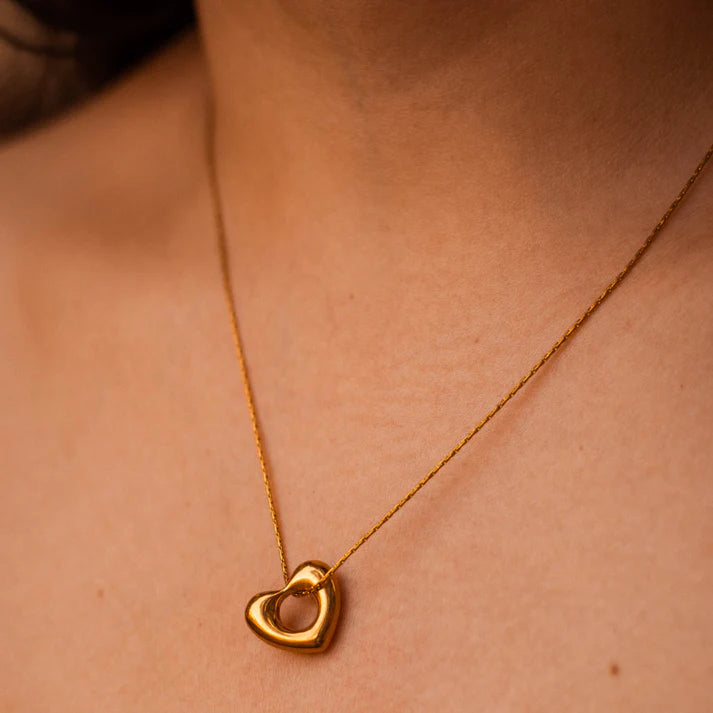 Luxn Gold Plated Anti Tarnish Heart Themed Pendant