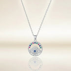 Anti-Tarnish Evil Eye American Diamond Silver Pendant