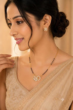 Anti-Tarnish American Diamond Eternal Bloom Mangalsutra - Luxn