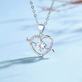 Anti-Tarnish American Diamond Studded Heart Themed Pendant - Luxn