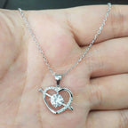 Anti-Tarnish American Diamond Studded Heart Themed Pendant - Luxn