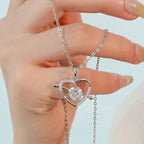 Anti-Tarnish American Diamond Studded Heart Themed Pendant - Luxn
