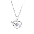 Anti-Tarnish American Diamond Studded Heart Themed Pendant - Luxn