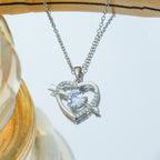 Anti-Tarnish American Diamond Studded Heart Themed Pendant - Luxn