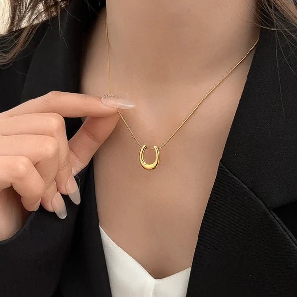 Anti Tarnish Geometric Shaped Gold Plated Pendant - Luxn