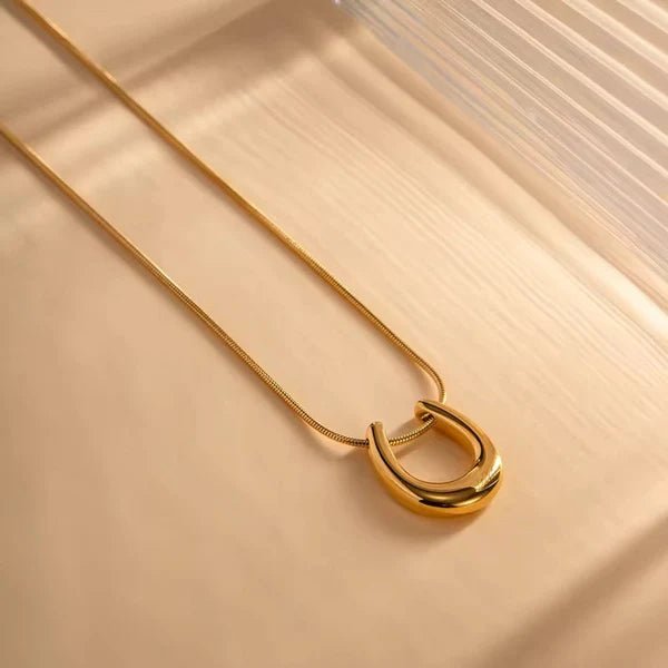 Anti Tarnish Geometric Shaped Gold Plated Pendant - Luxn