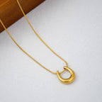 Anti Tarnish Geometric Shaped Gold Plated Pendant - Luxn