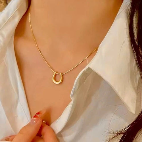Anti Tarnish Geometric Shaped Gold Plated Pendant - Luxn