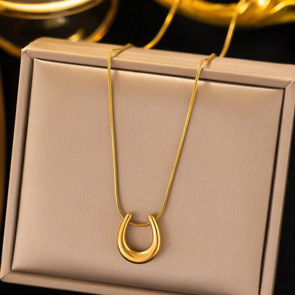 Anti Tarnish Geometric Shaped Gold Plated Pendant - Luxn