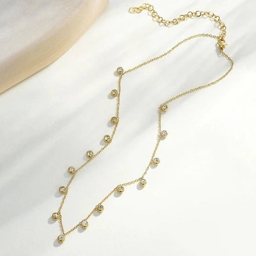 Anti Tarnish Geometrical Gold Plated Necklace - Luxn
