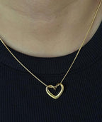 Anti-Tarnish Gold Heart Themed Pendant - Luxn