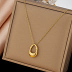 Anti Tarnish Gold Plated Contemporary Pendant - Luxn