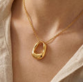 Anti Tarnish Gold Plated Contemporary Pendant - Luxn