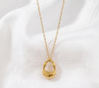 Anti Tarnish Gold Plated Contemporary Pendant - Luxn