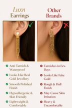 Anti-Tarnish Heart Themed Gold Earrings