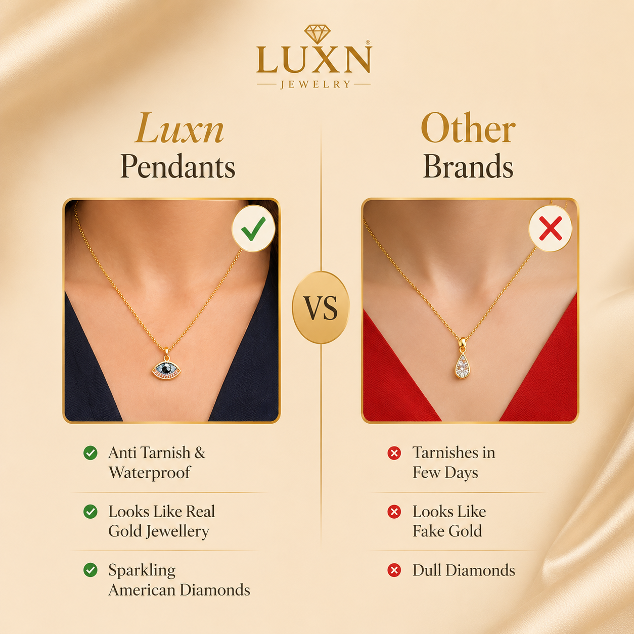 Anti-Tarnish American Diamond Floral Moon Mangalsutra